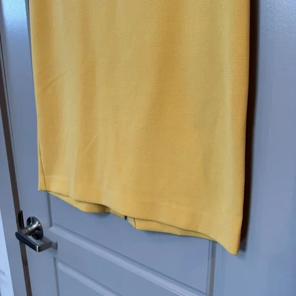 ANN TAYLOR | Short Sleeve Yellow Sheath Work Dress Size 2 - Picture 2 of 8